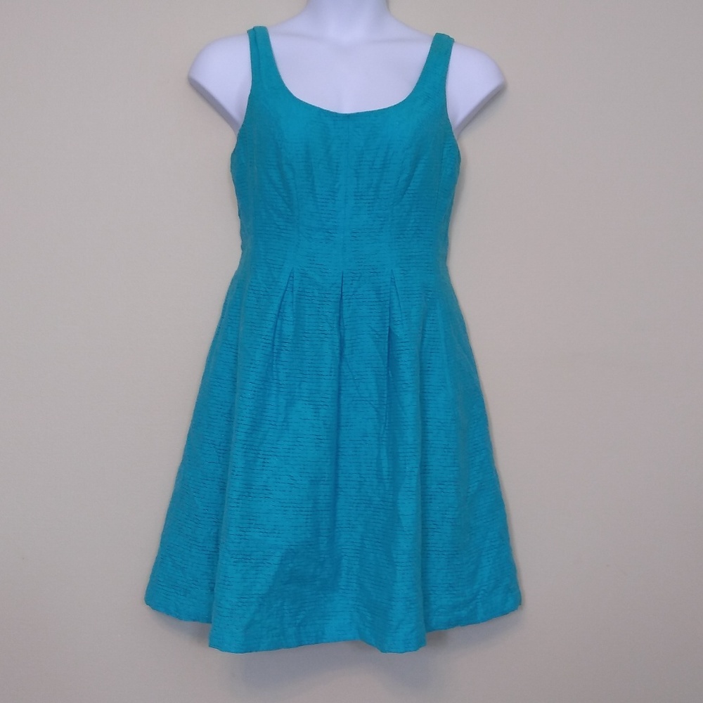 Nine West turquoise burnout dress *WITH POCKETS*